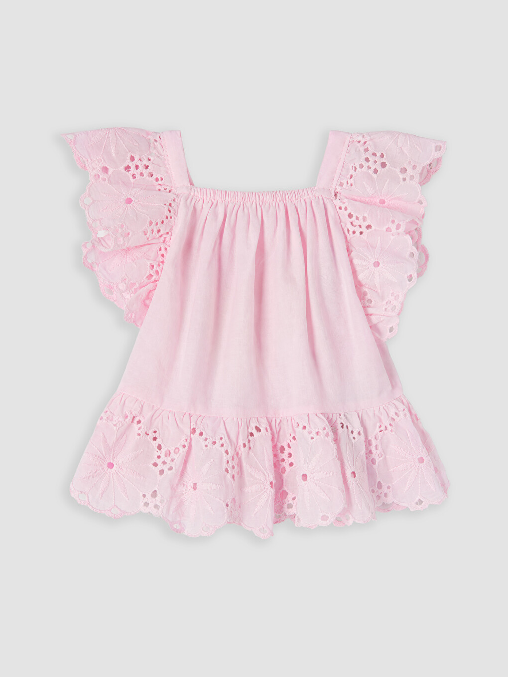 Pembe Kız Bebek Fisto Detaylı Bluz