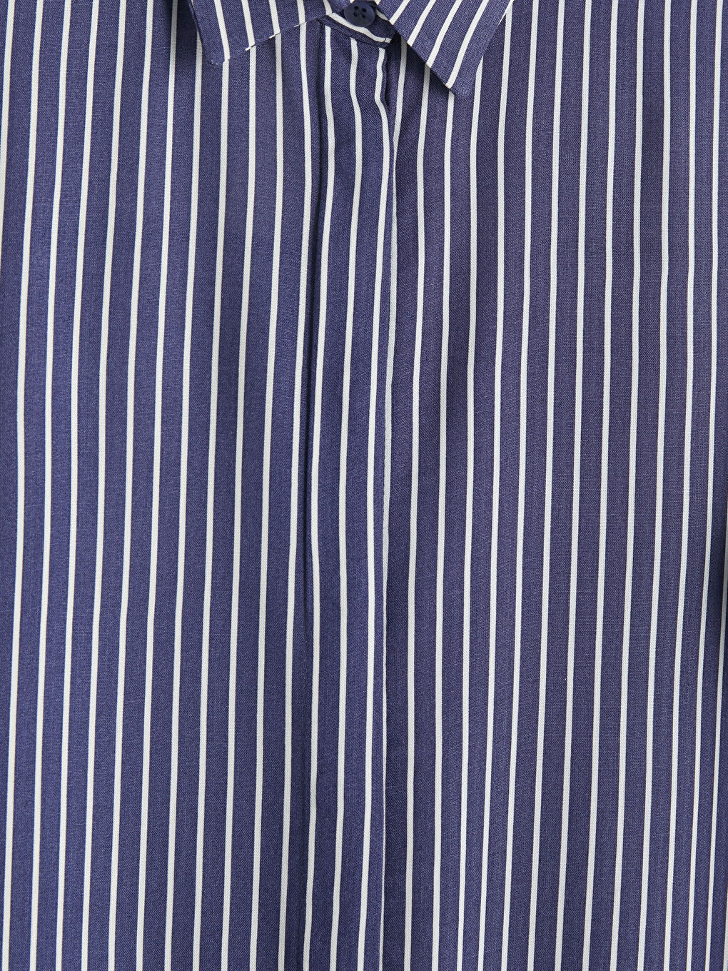 Lacivert Çizgili Kadın Gömlek Tunik-2