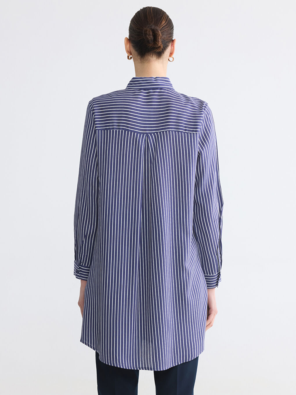 Striped Women's Shirt Tunic-3