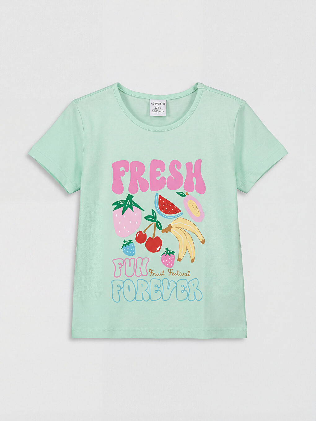 Crew Neck Girls' Shortie Pyjamas Set-1