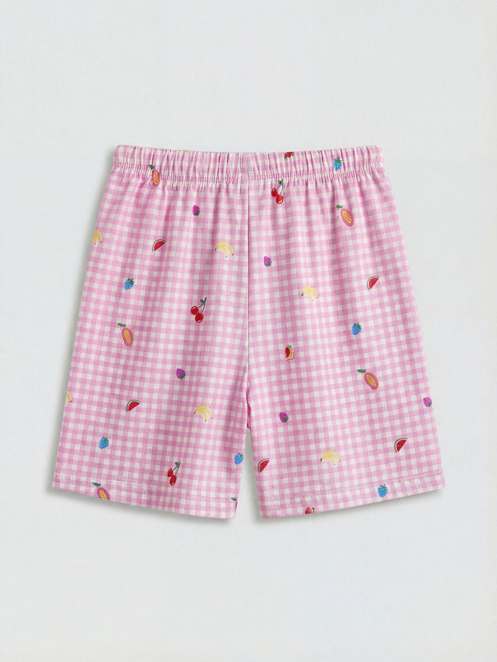 Crew Neck Girls' Shortie Pyjamas Set-4
