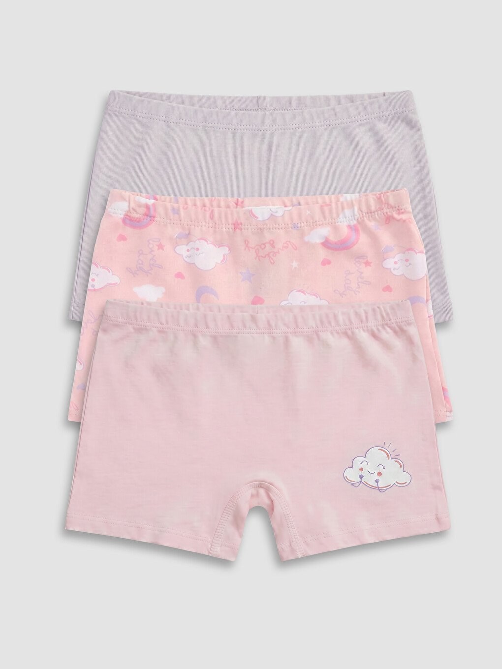 Girl White Boxer Briefs-5