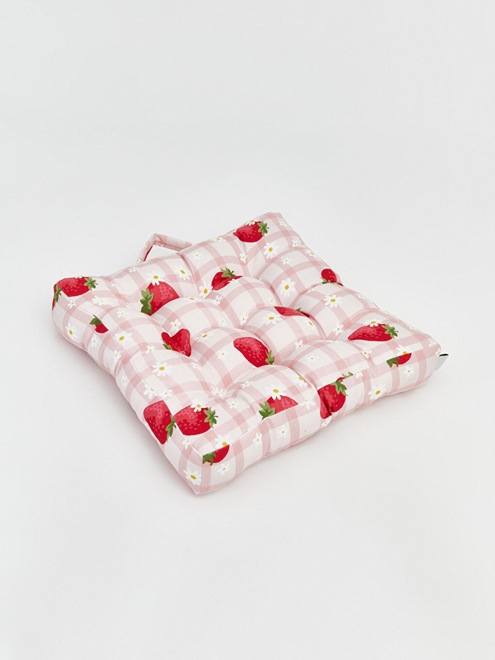 Pembe Çilek Baskılı Dolgulu Minder-3