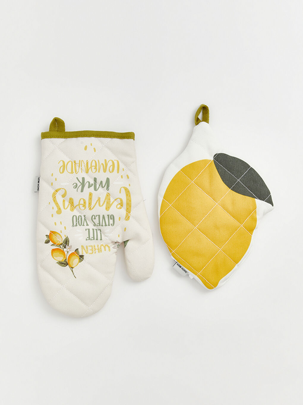 Karışık Limon Baskılı Fırın Eldiven ve Tutaç-2