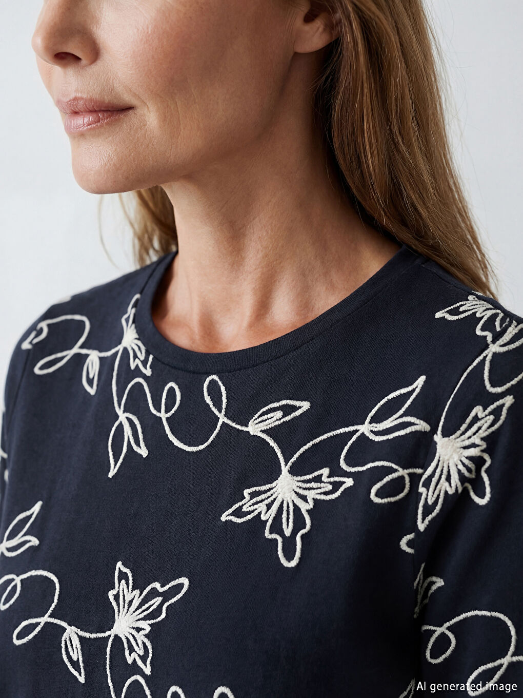 Žena TAMNO PLAVA Majica kratkih rukava-2