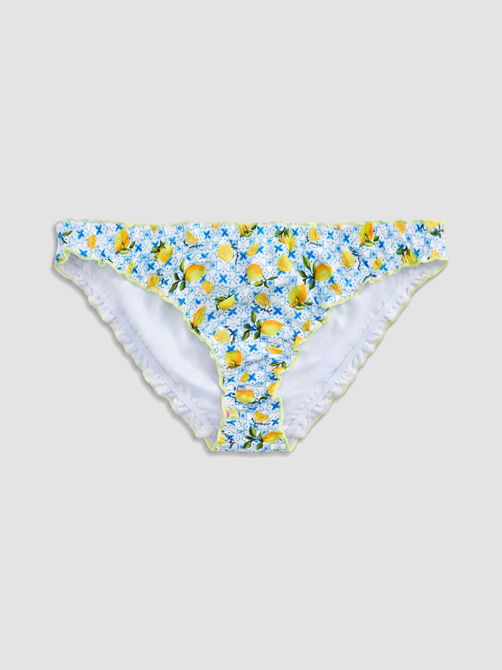 Pjesë e poshtme bikini për femra me print limoni
