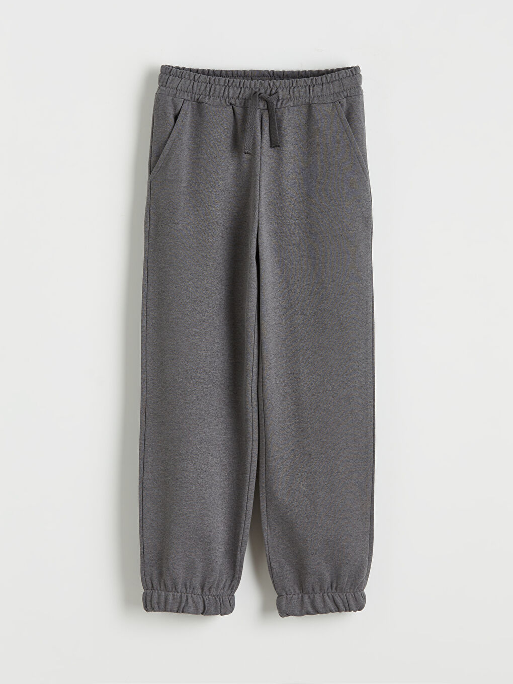 Gri Beli Lastikli Erkek Çocuk Jogger Eşofman Altı