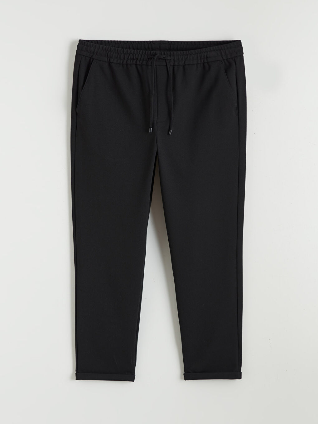 Siyah Standart Kalıp Erkek Pantolon-4