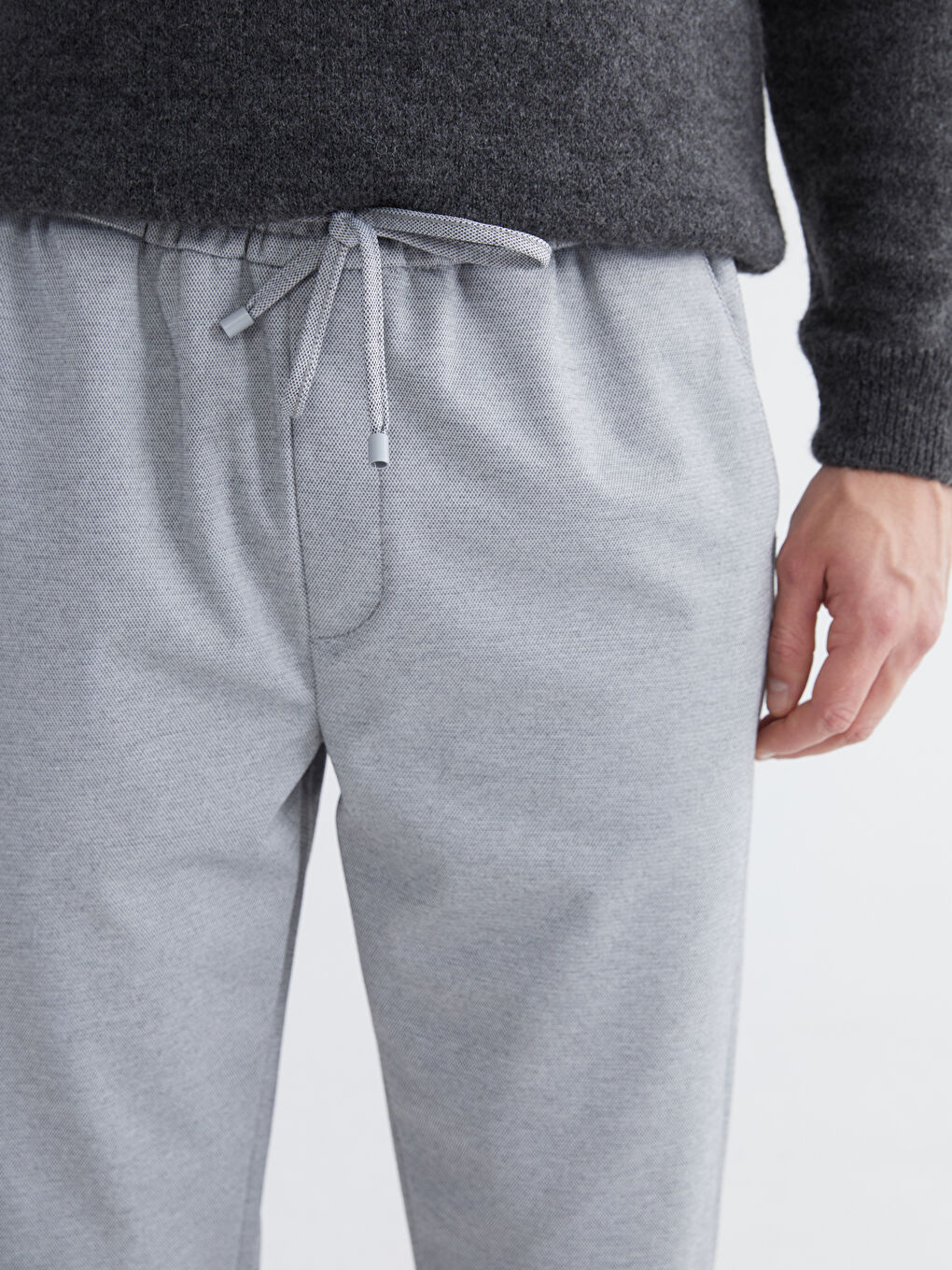 Gri Standart Kalıp Erkek Pantolon-2