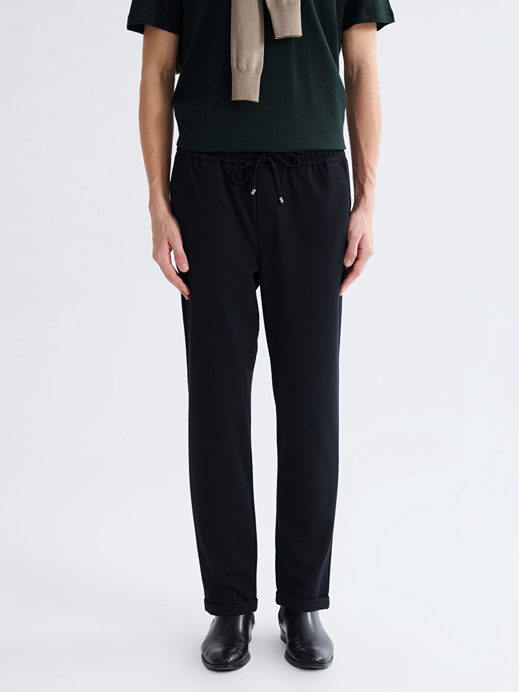 Lacivert Standart Kalıp Erkek Pantolon-1