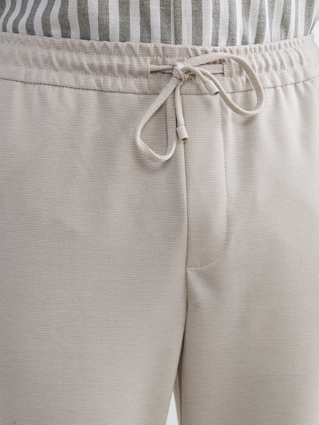 Bej Standart Kalıp Erkek Pantolon-2