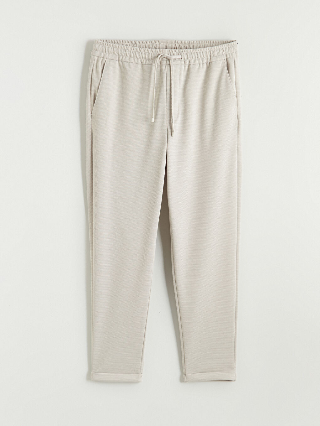 Bej Standart Kalıp Erkek Pantolon-4