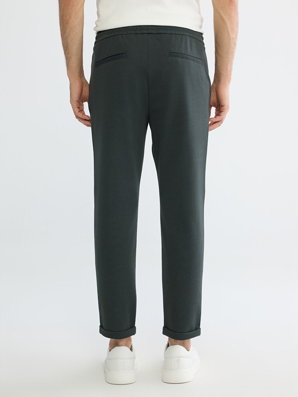 Petrol Standart Kalıp Erkek Pantolon-3