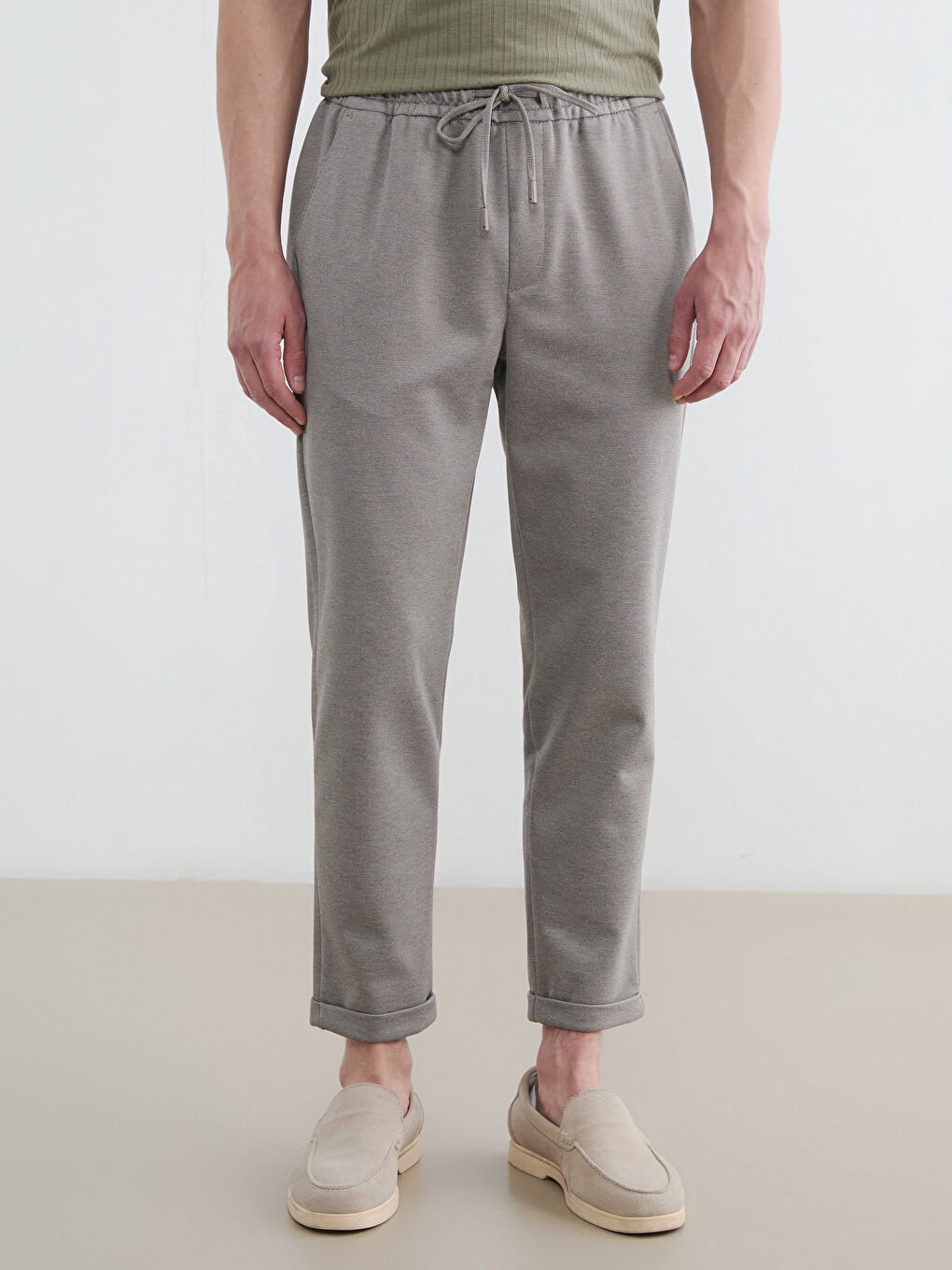 Kahverengi Standart Kalıp Erkek  Pantolon-2