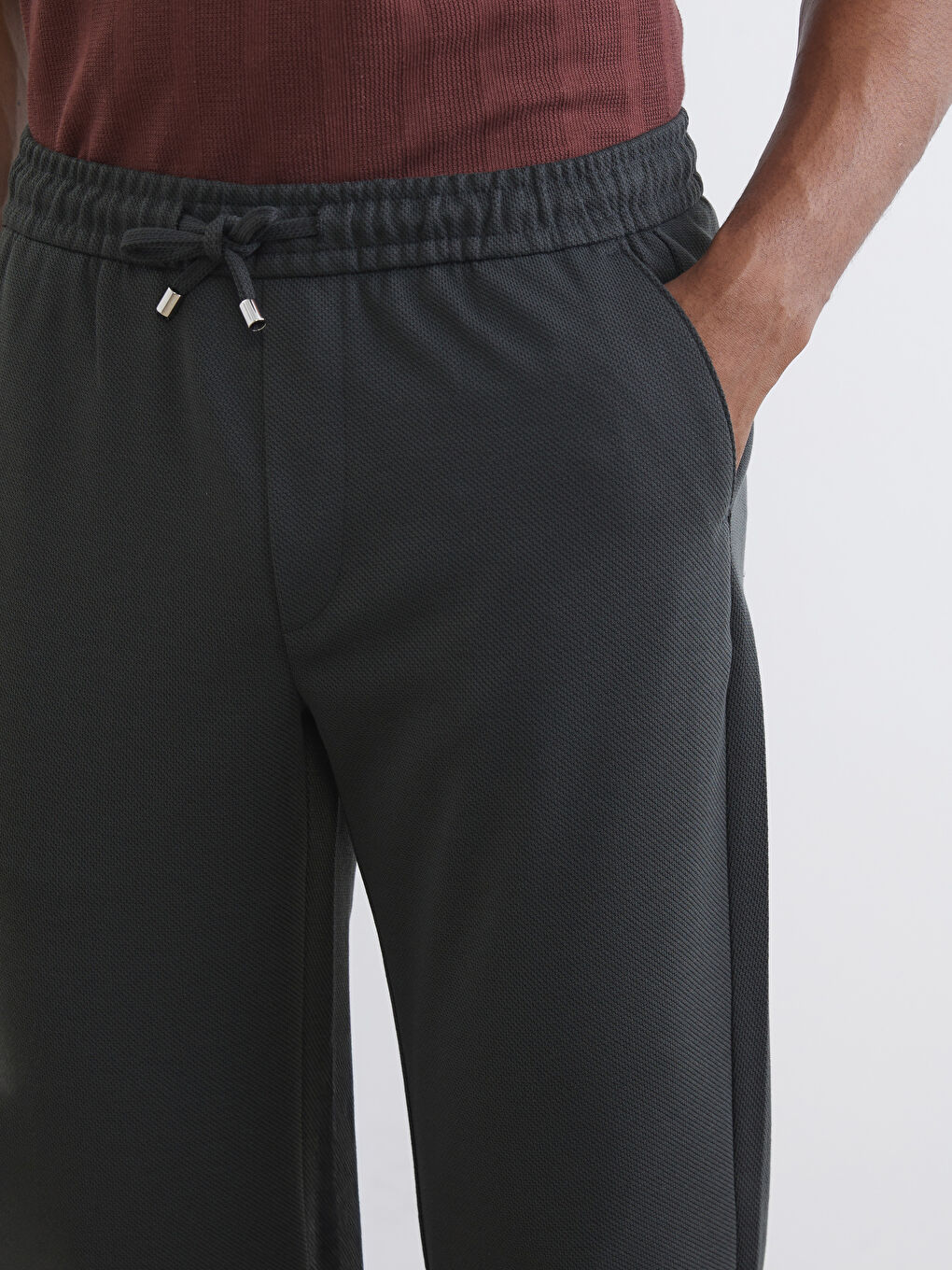 Petrol Standart Kalıp Erkek Pantolon-2