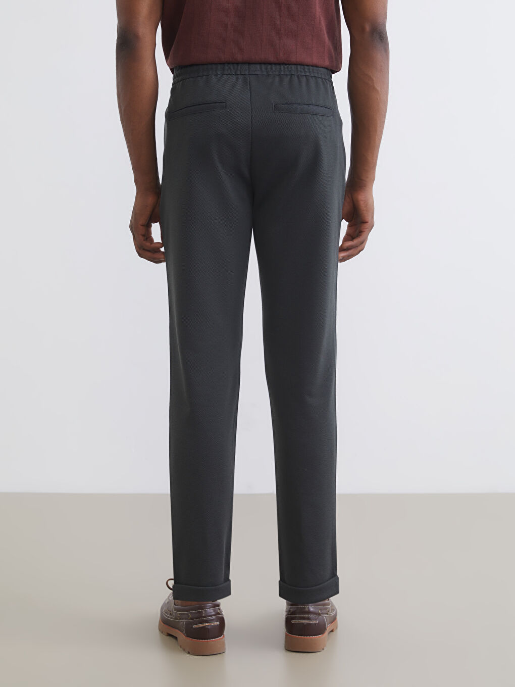 Petrol Standart Kalıp Erkek Pantolon-3