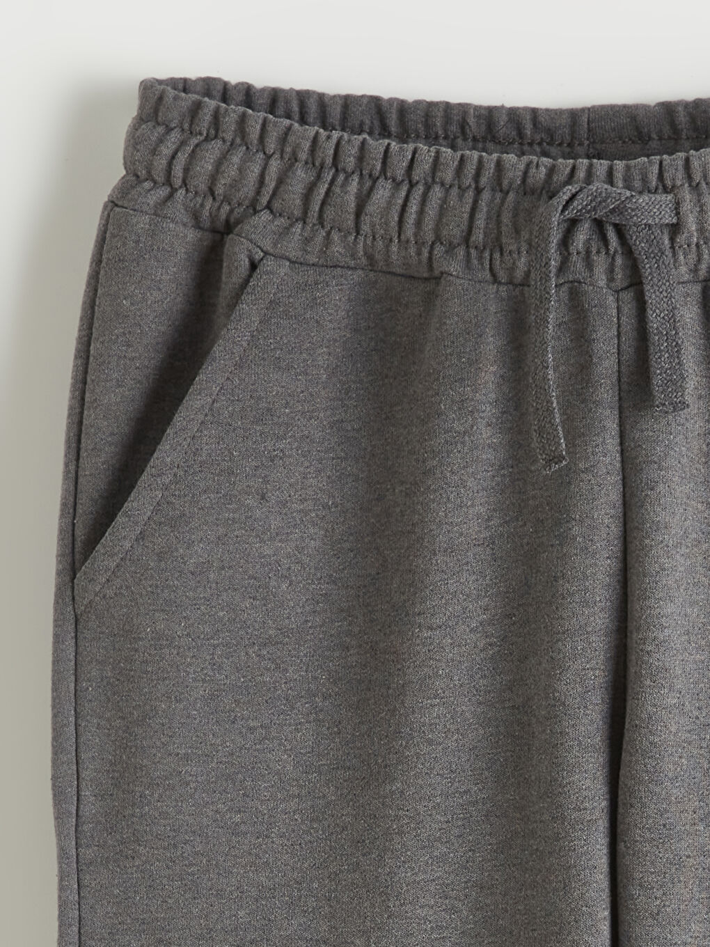 Gri Beli Lastikli Erkek Çocuk Jogger Eşofman Altı-1