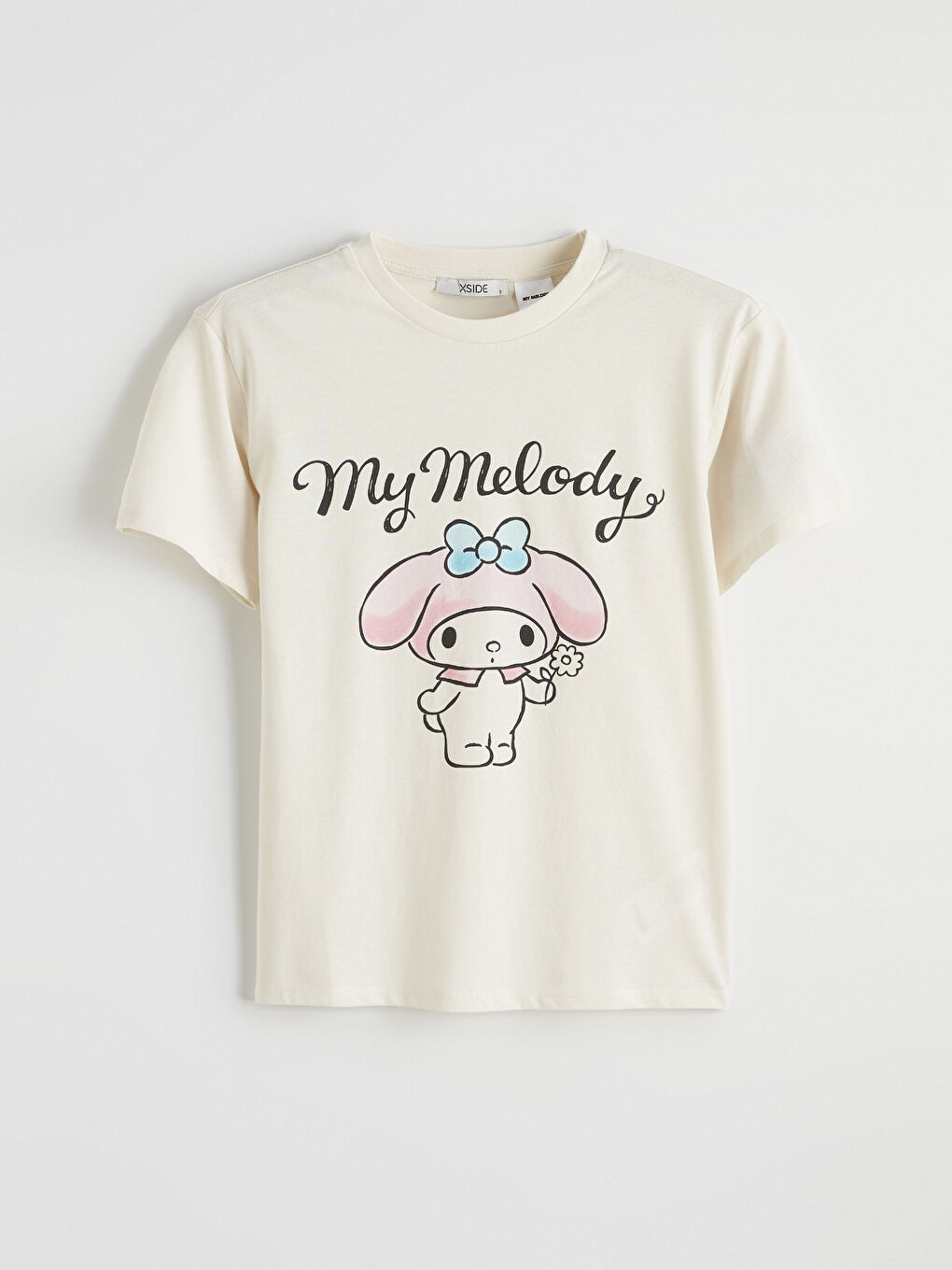 Crew Neck My Melody Printed Women's T-Shirt-4
