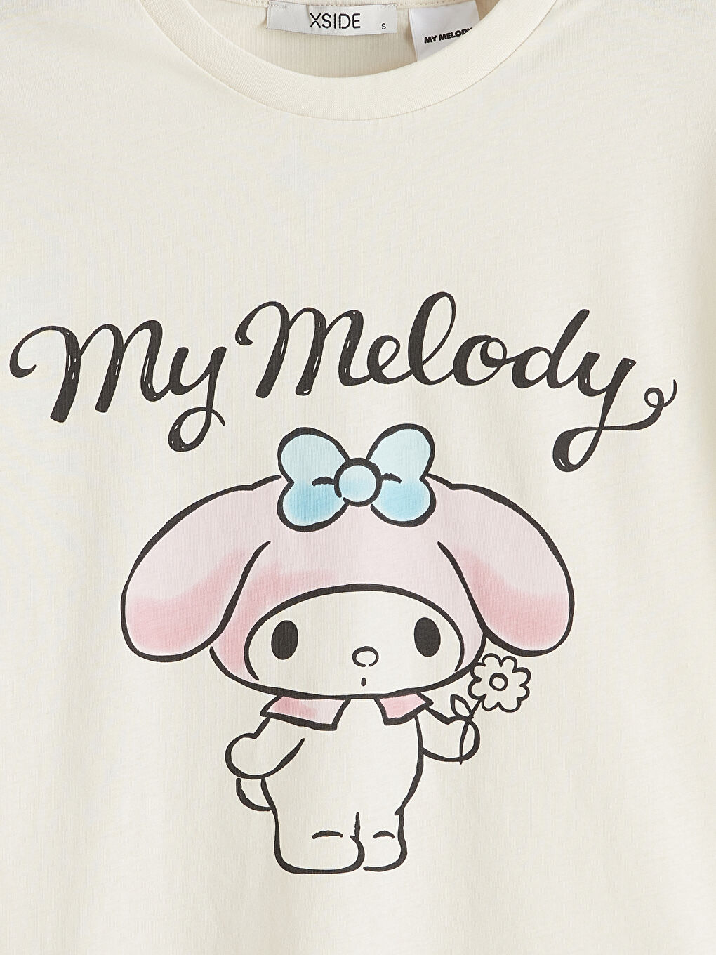 Crew Neck My Melody Printed Women's T-Shirt-5