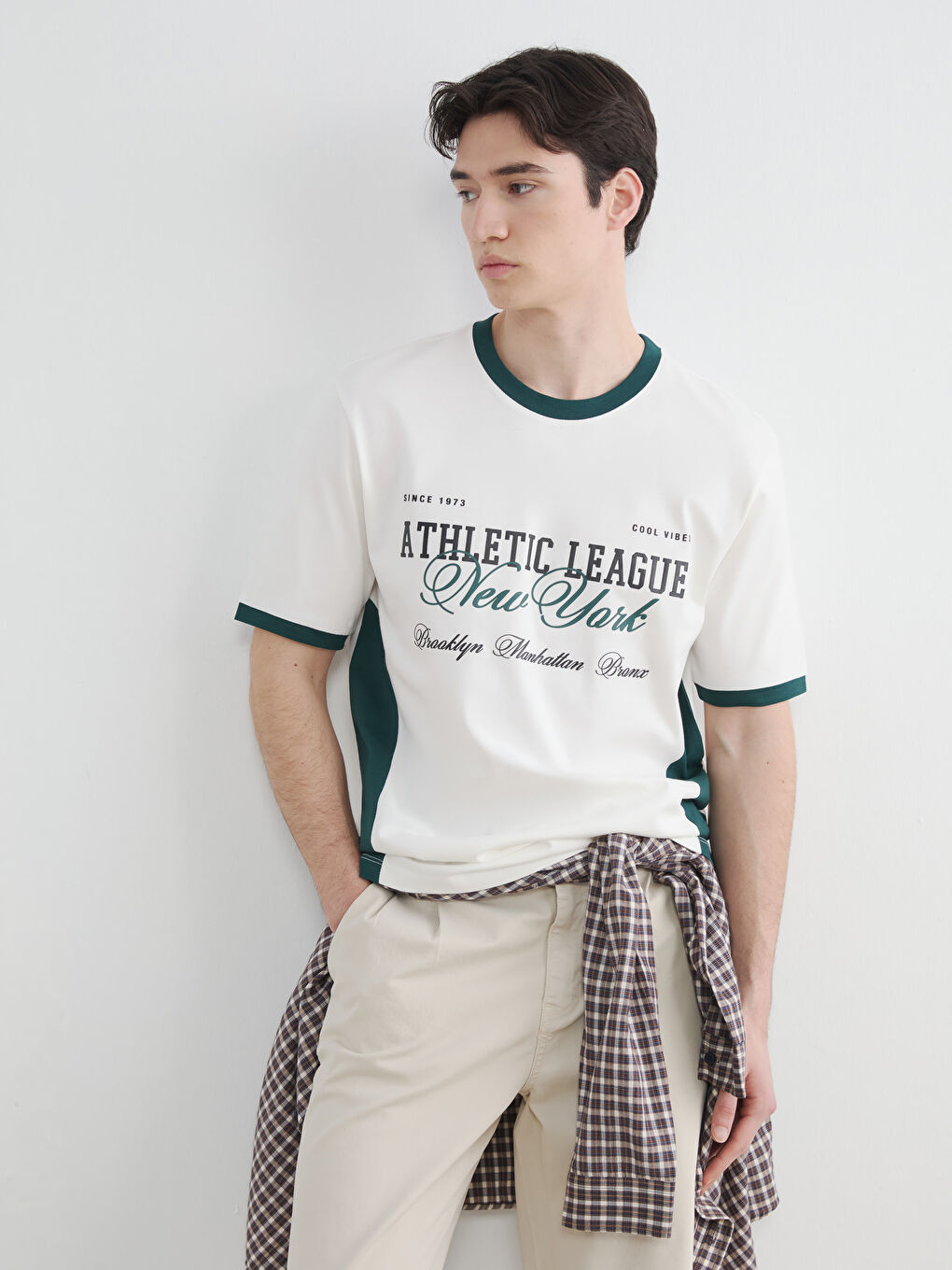 Crew Neck New York Printed Men's T-Shirt