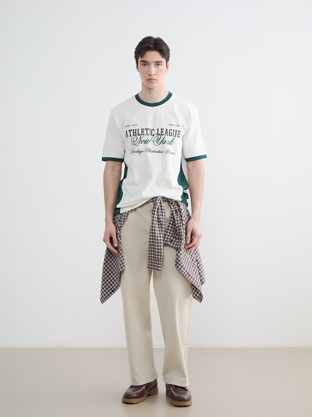 Crew Neck New York Printed Men's T-Shirt-1