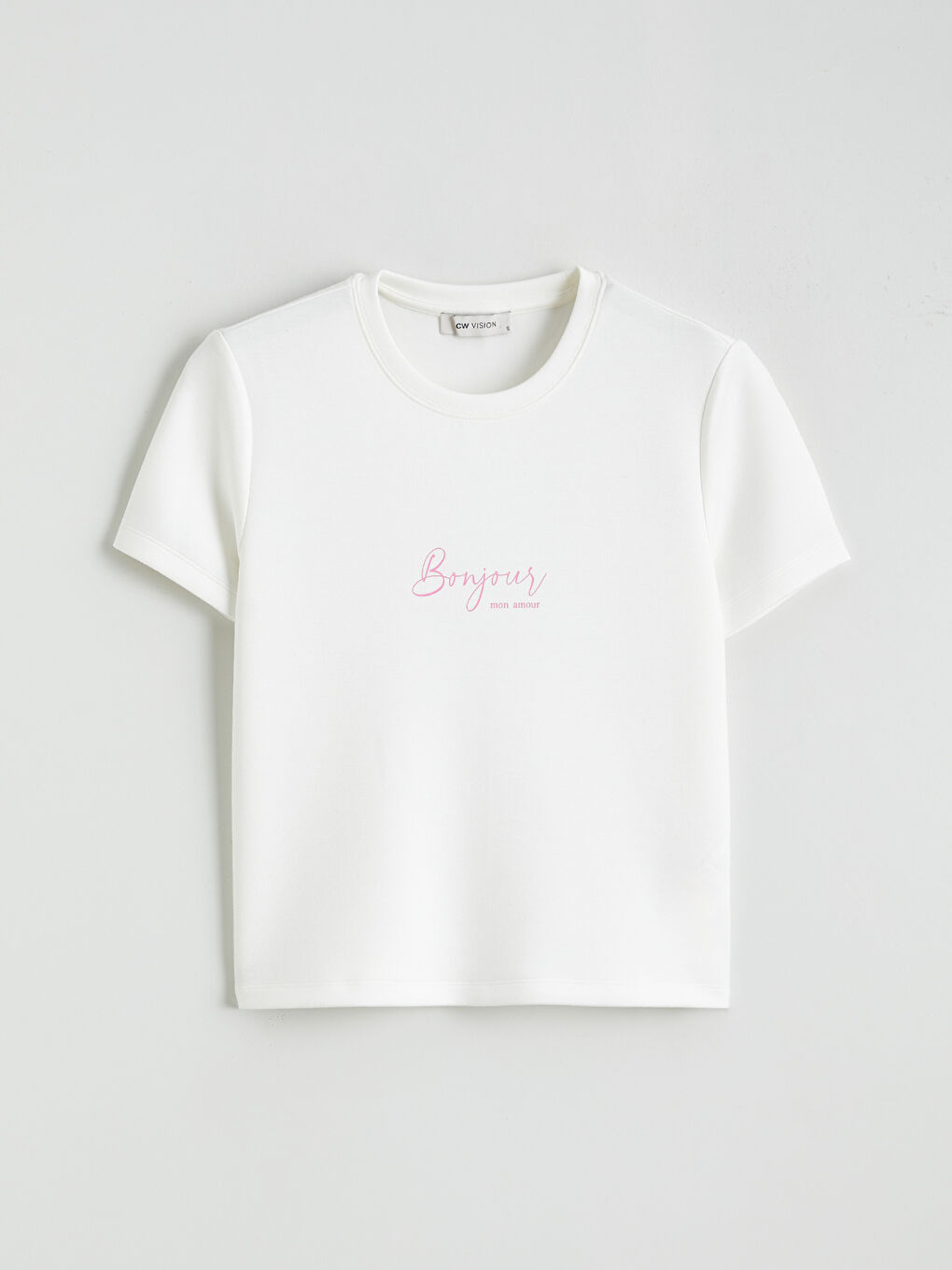 Crew Neck Printed Women's T-Shirt-4