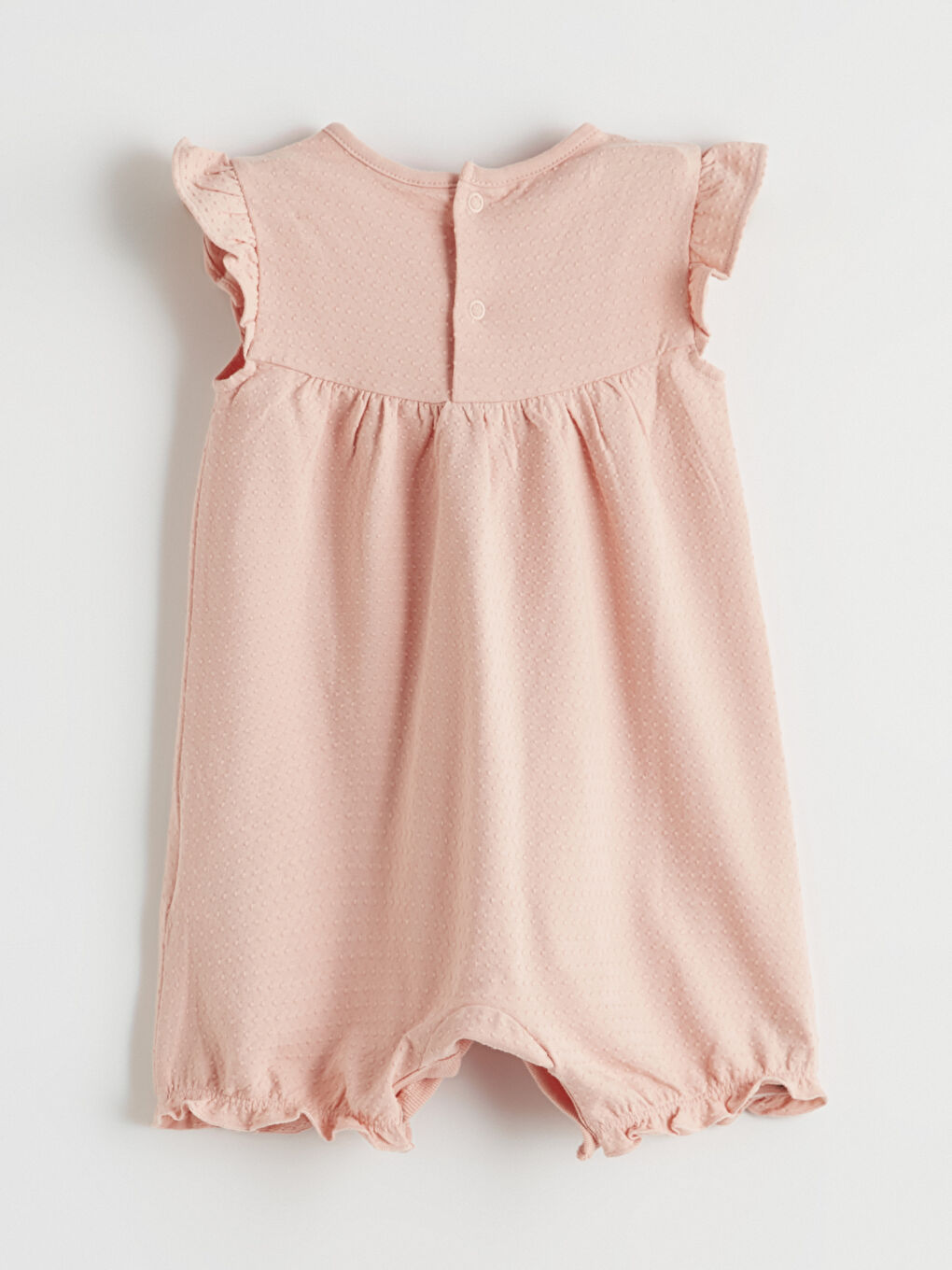 Bow Detailed Crew Neck Baby Girls' Jumpsuit-2