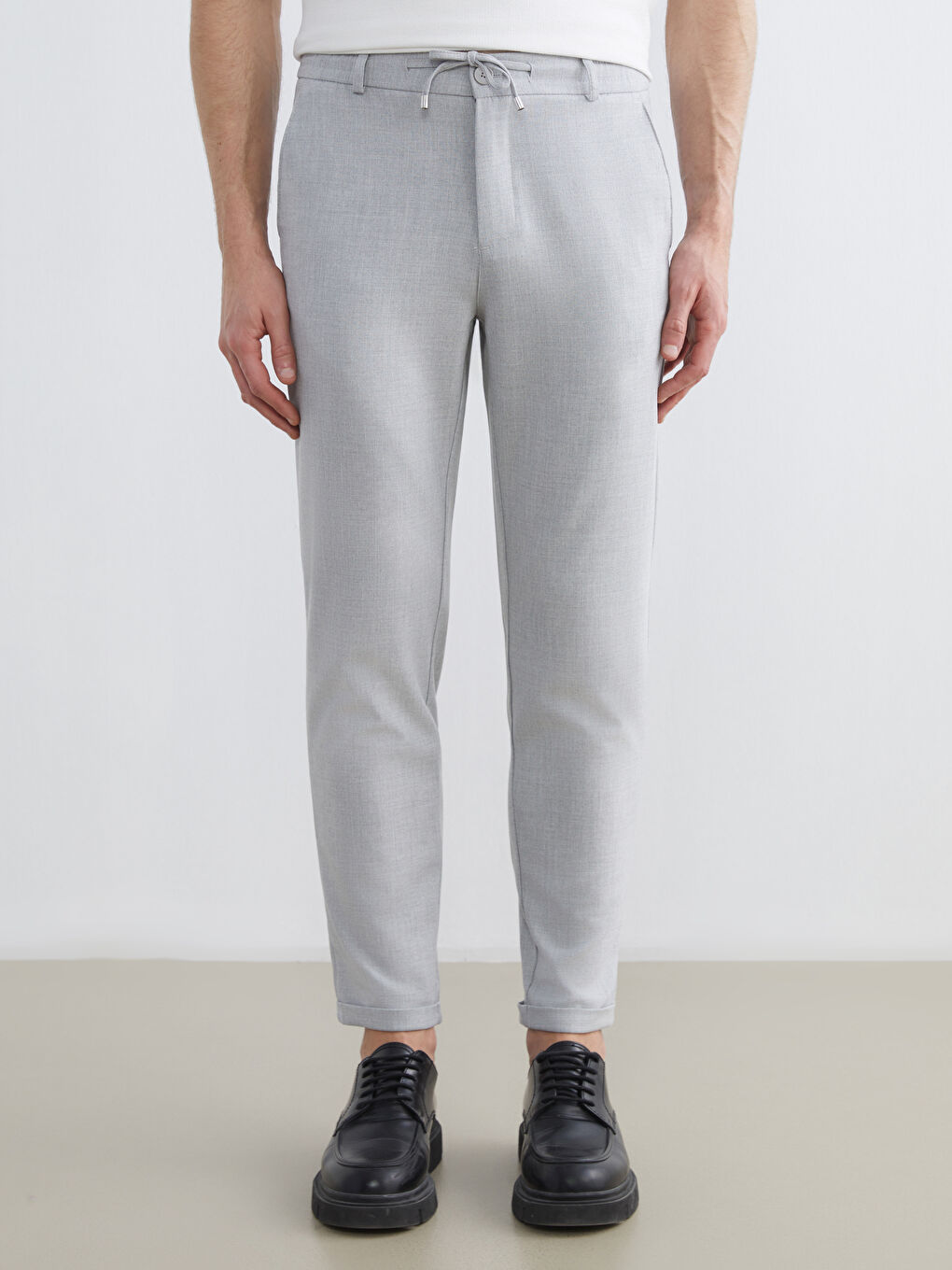 Gri Slim Fit Erkek Pantolon-1