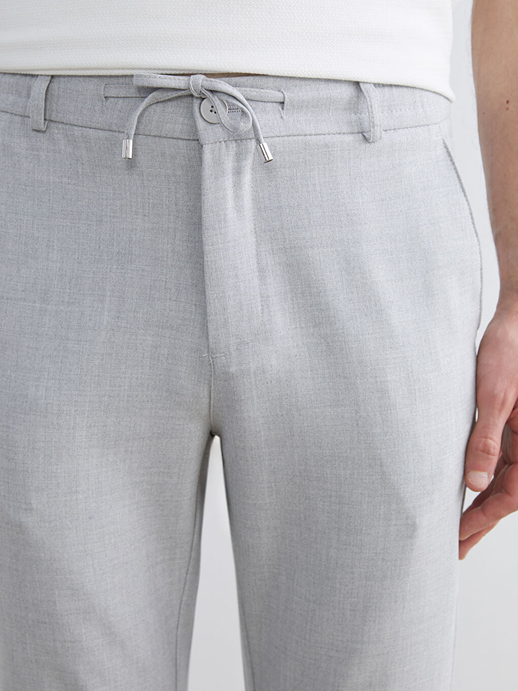 Gri Slim Fit Erkek Pantolon-2