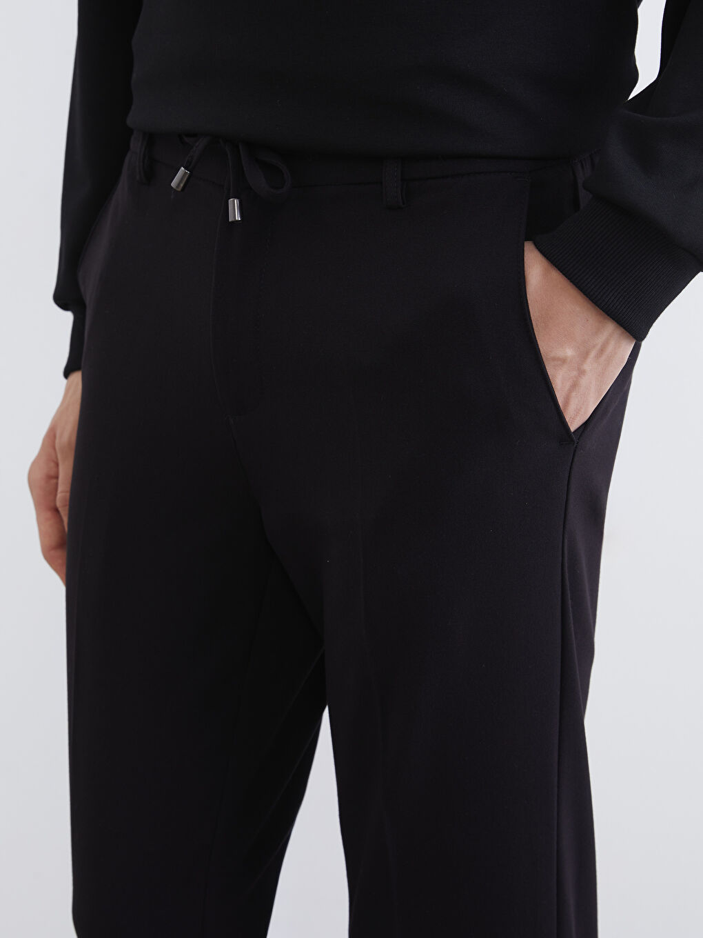 Siyah Slim Fit Erkek Pantolon-2