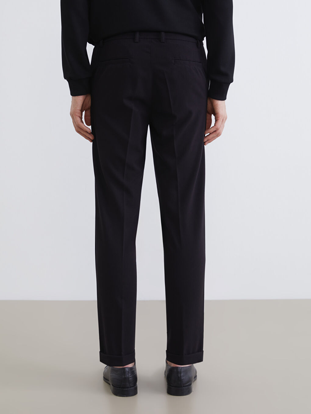 Siyah Slim Fit Erkek Pantolon-3