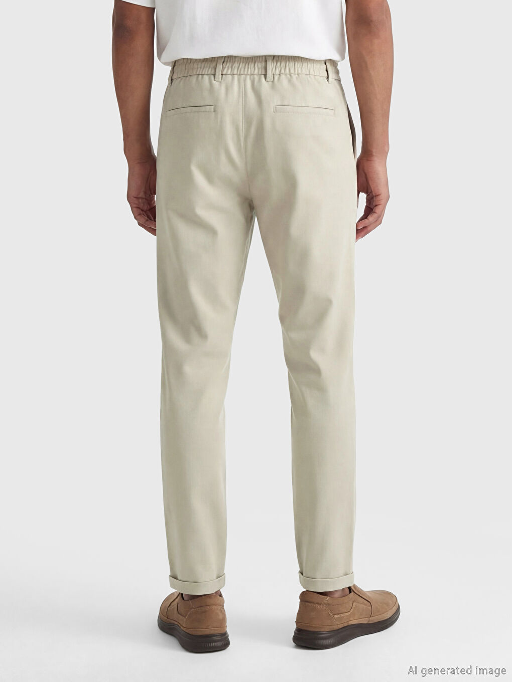 Bej Slim Fit Erkek Pantolon-2