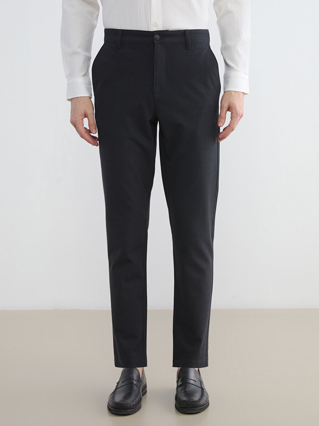 Siyah Slim Fit Erkek Pantolon-2