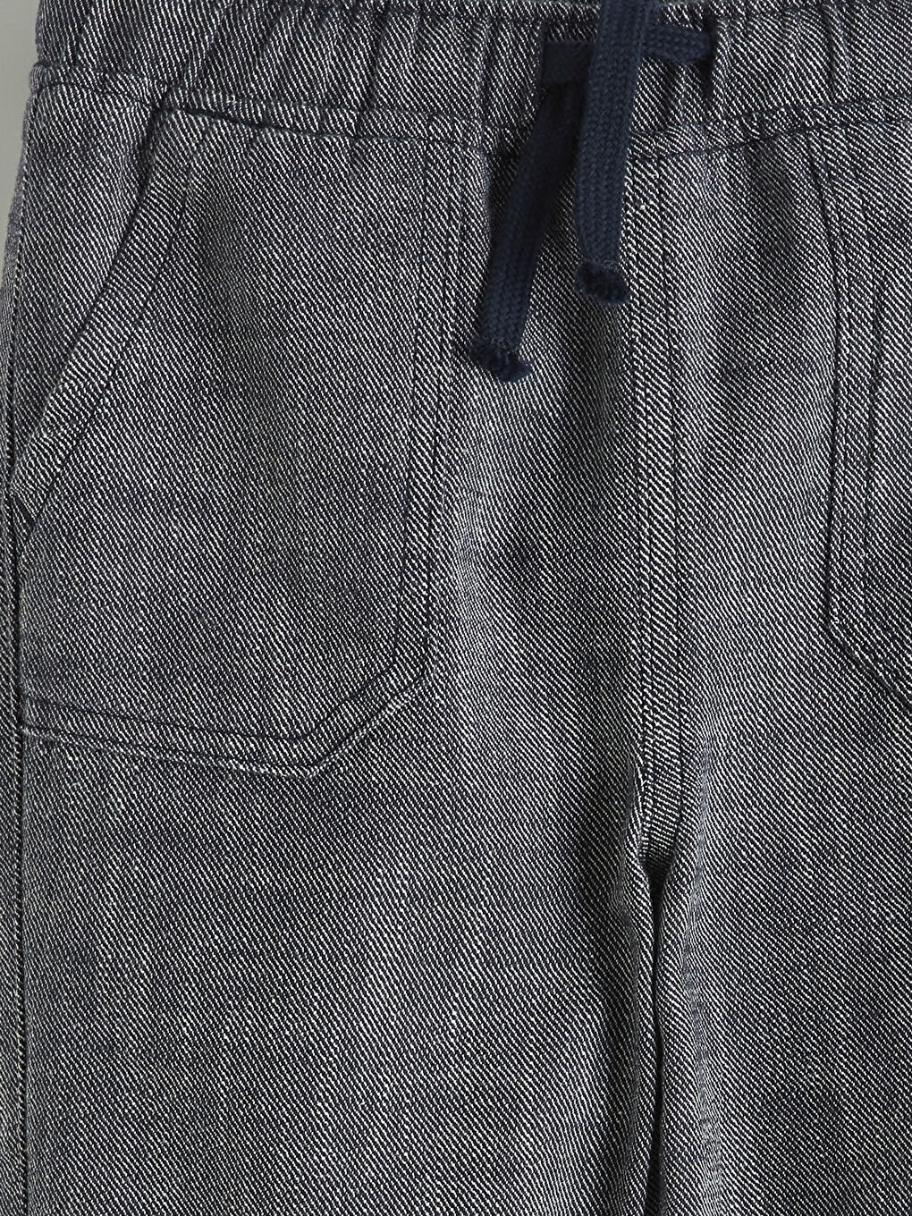 Mavi Beli Lastikli Erkek Çocuk Pantolon-2