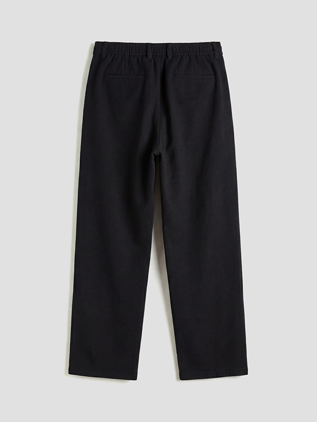 Regular Fit Pleated Men's Linen-Look Trousers-5
