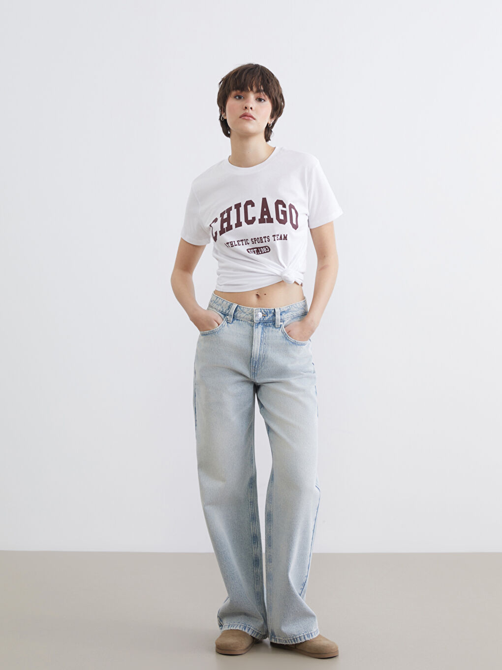 High Waist Wide Leg Women's Jeans