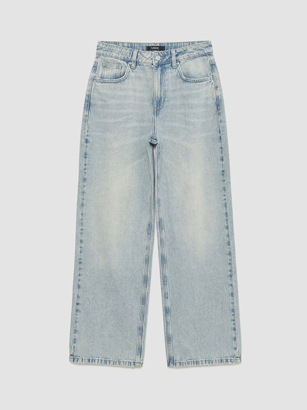 High Waist Wide Leg Women's Jeans-4