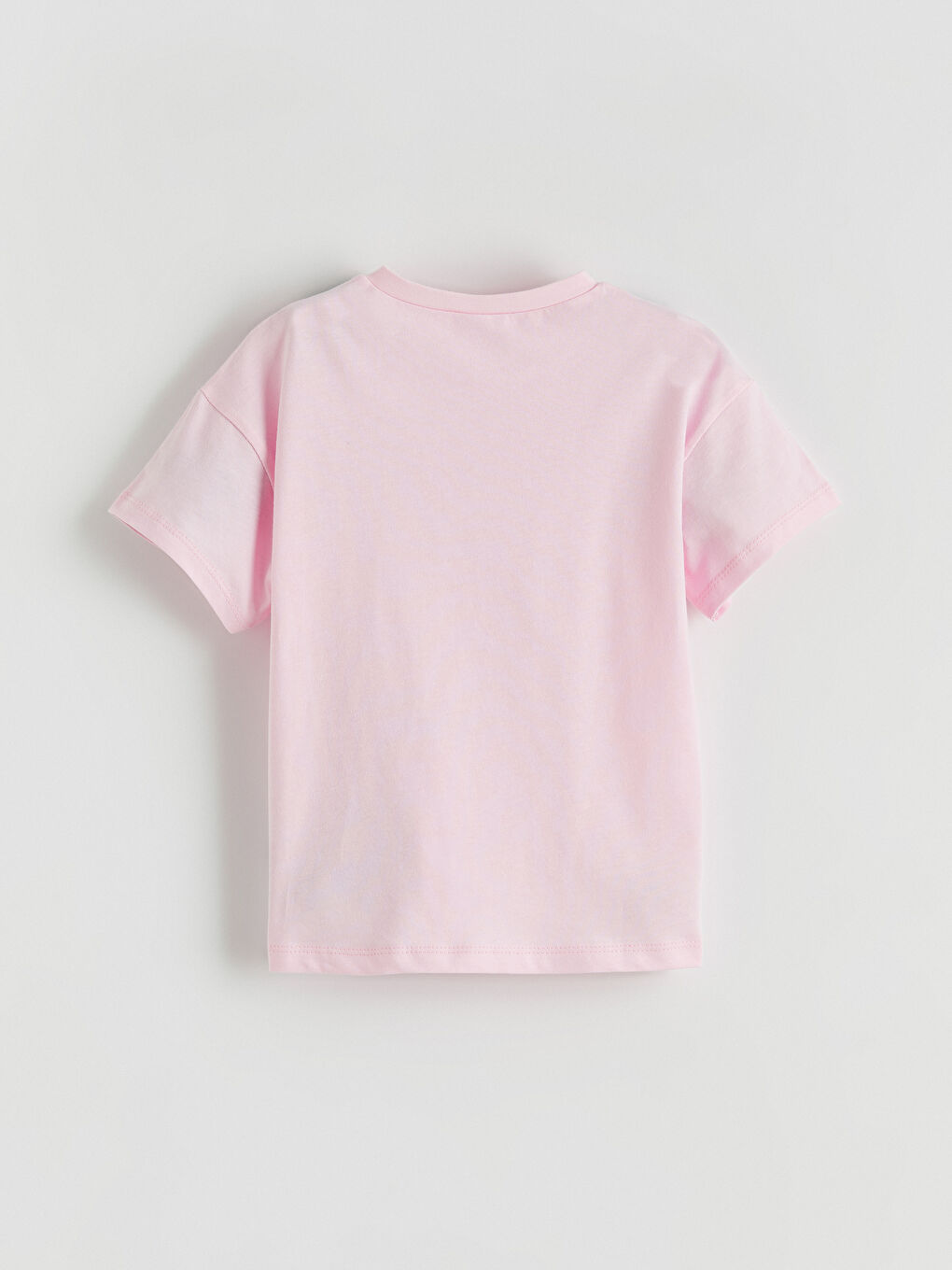 Pembe Baskılı Kız Çocuk Tişört-2