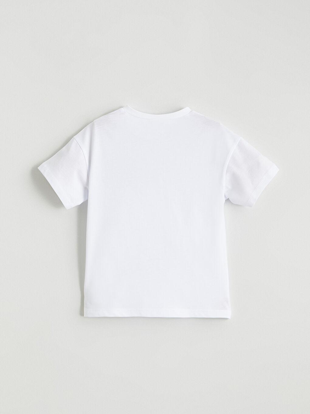 Beyaz Baskılı Kız Çocuk Tişört-2
