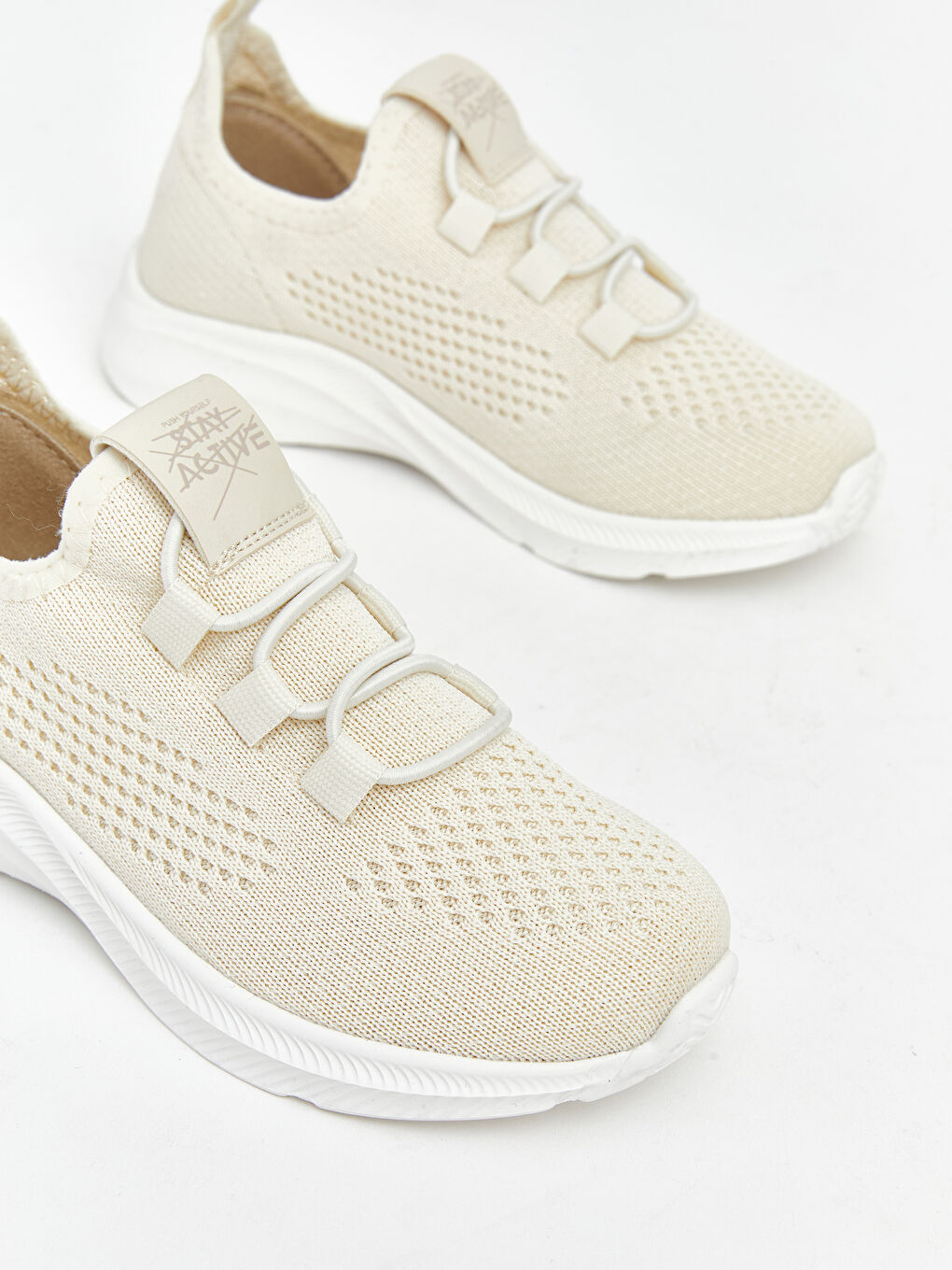 Bej File Detaylı Kız Bebek Spor Ayakkabı-2