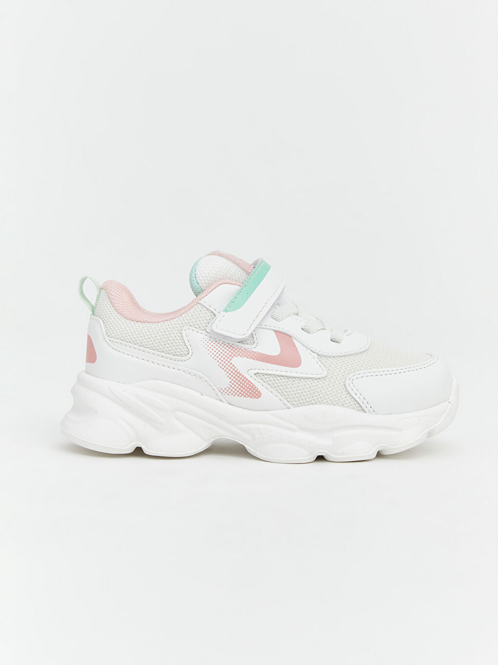 Beyaz Bağcık ve Cırt Cırtlı Kız Bebek Spor Ayakkabı-1