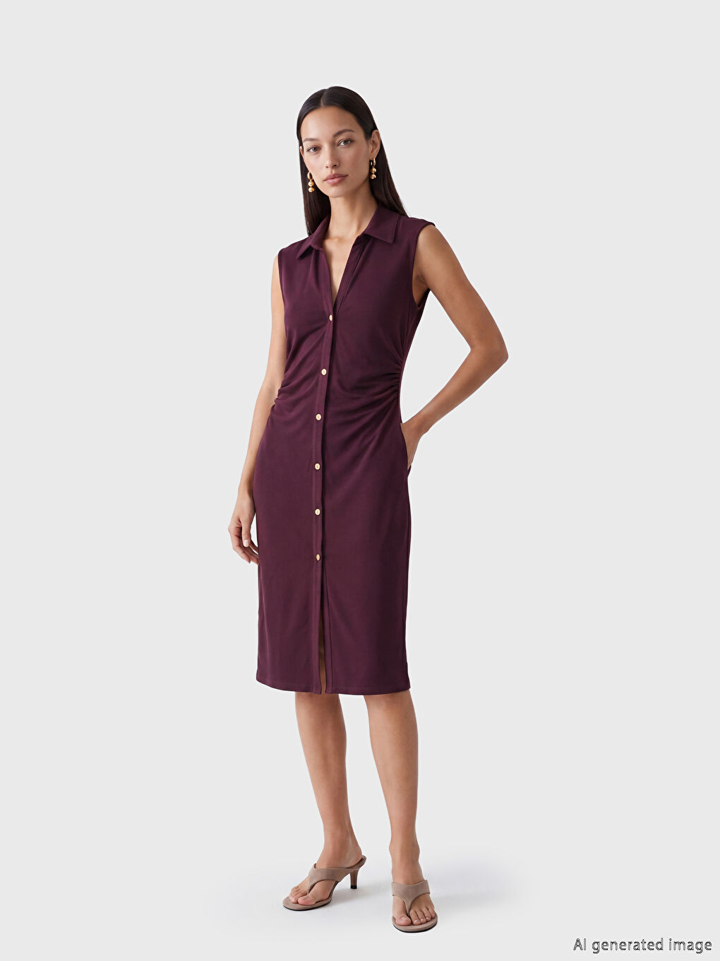 Robe Femme à Détails Froncés