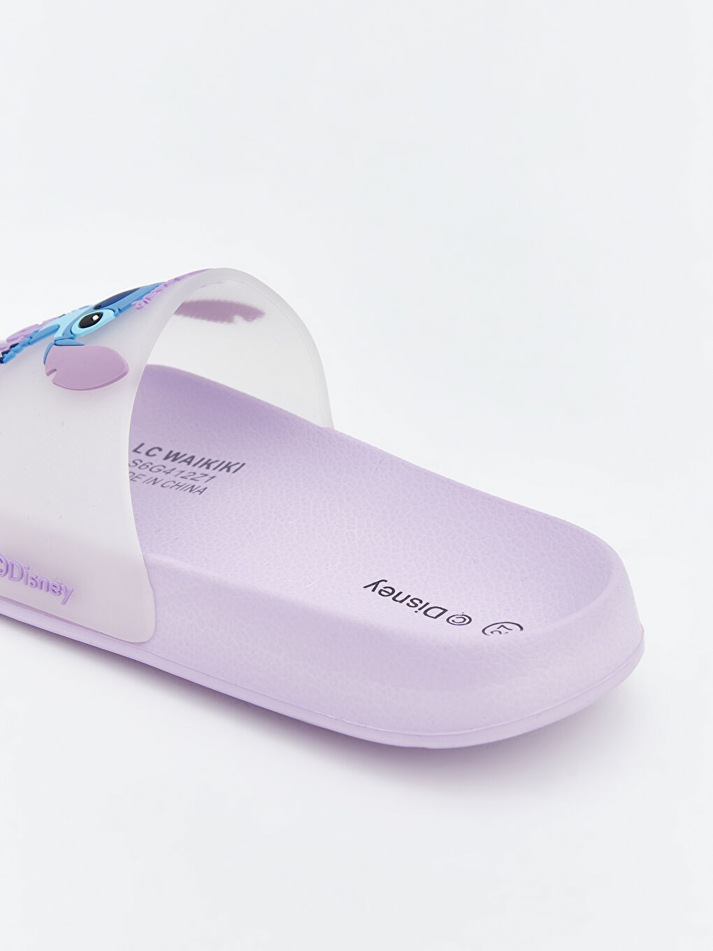 Stitch Printed Baby Girls' Slippers-4