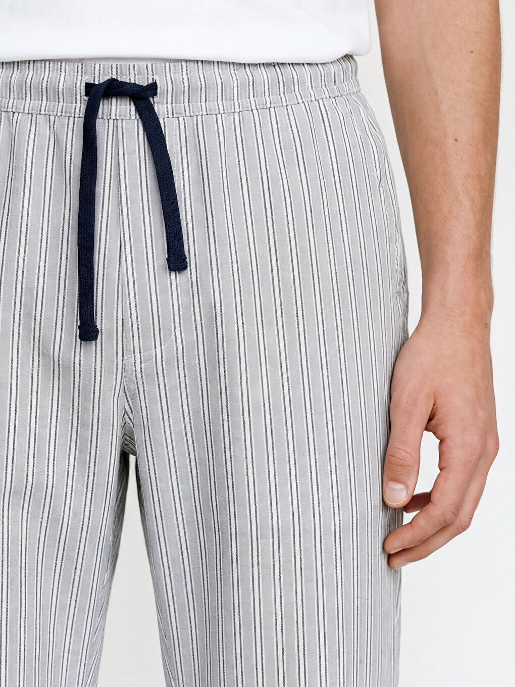 Gri Çizgili Erkek Pijama Altı-2