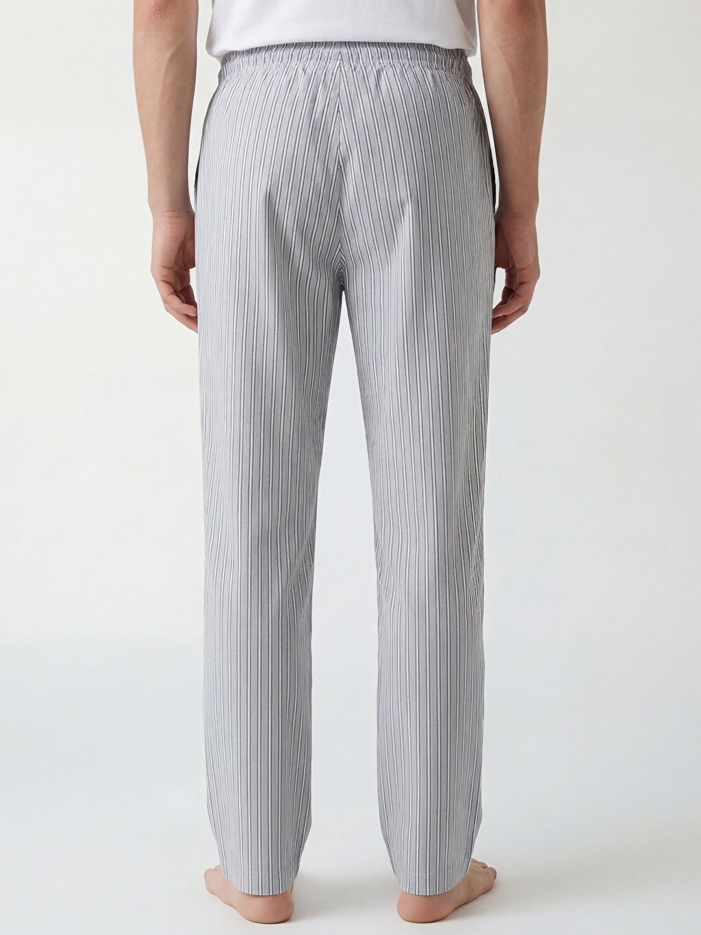 Gri Çizgili Erkek Pijama Altı-3