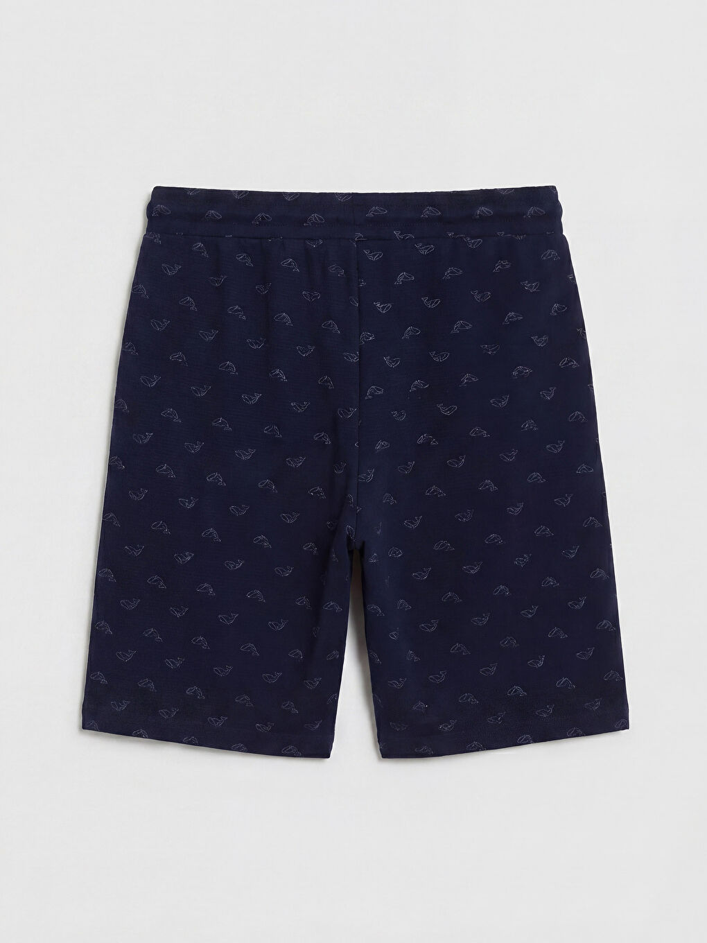 Lacivert Regular Fit Desenli Erkek Şort-1
