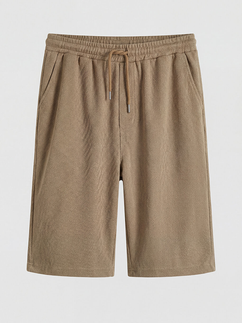 Kahverengi Standart Kalıpı Erkek Pijama Alt Şort