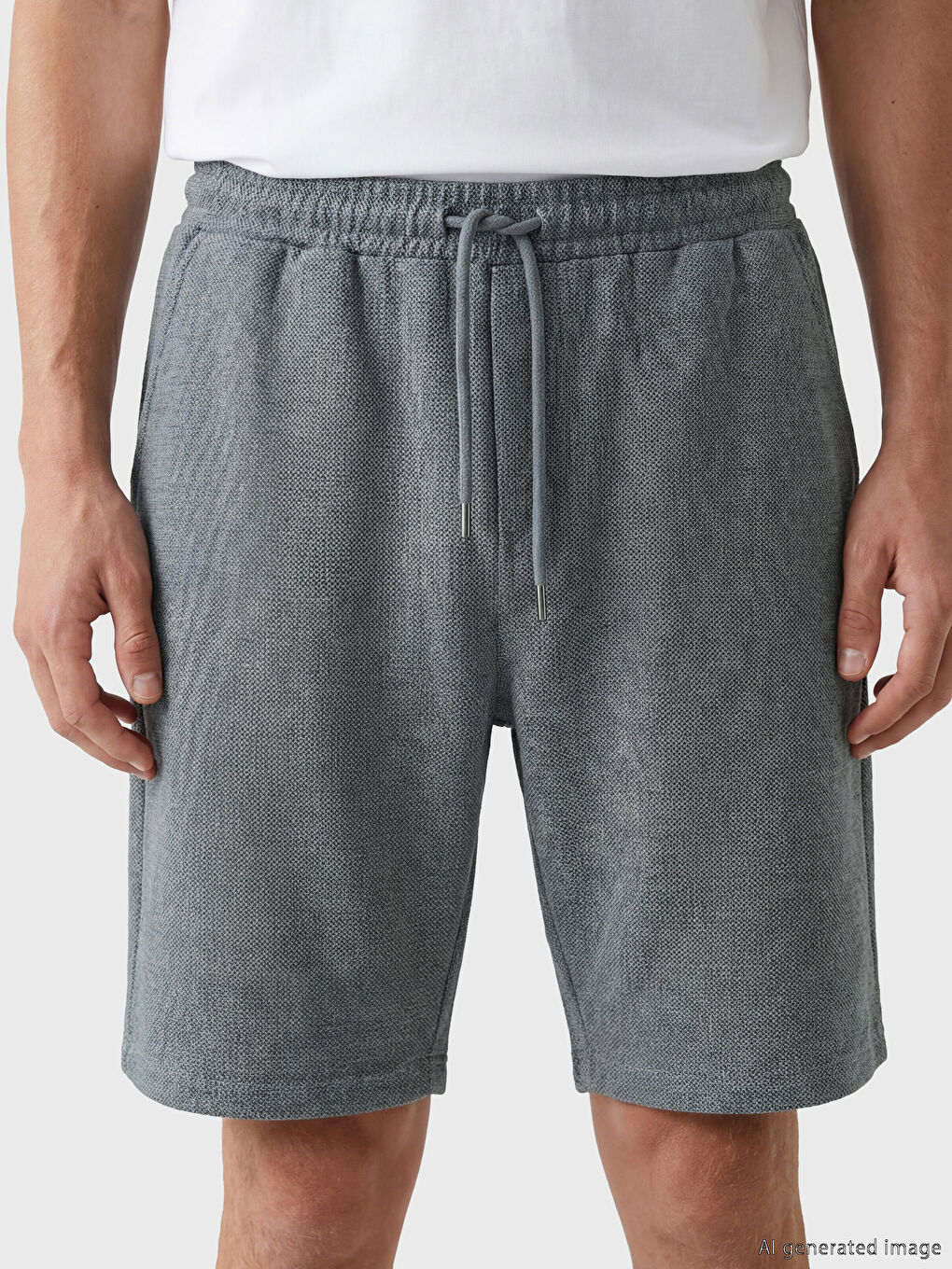 Gri Standart Kalıpı Erkek Pijama Alt Şort-2