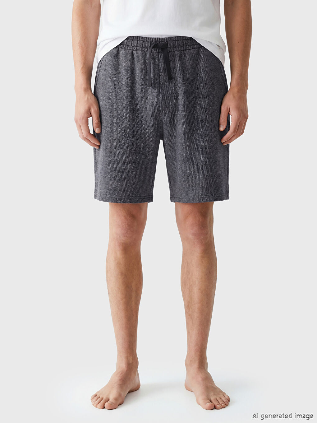 Standart Kalıpı Erkek Pijama Alt Şort-1