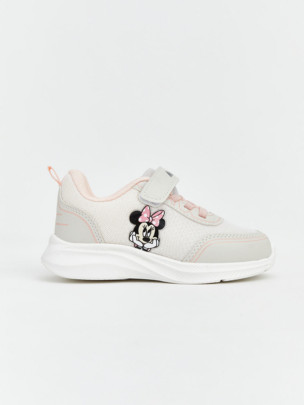 Bej Minnie Mouse Baskılı Kız Çocuk Spor Ayakkabı-1